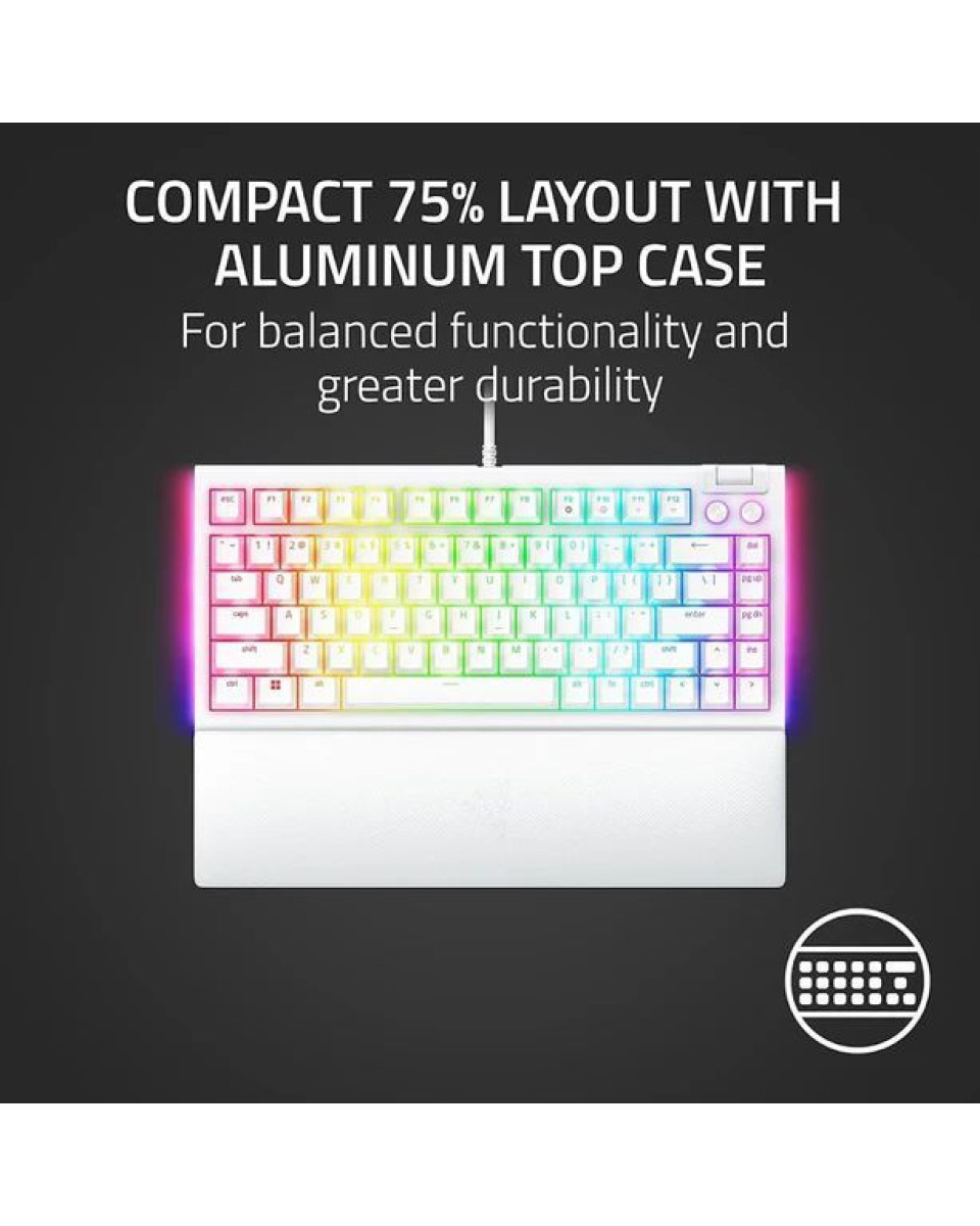 Tastatura Razer BlackWidow V4 75% US - White 