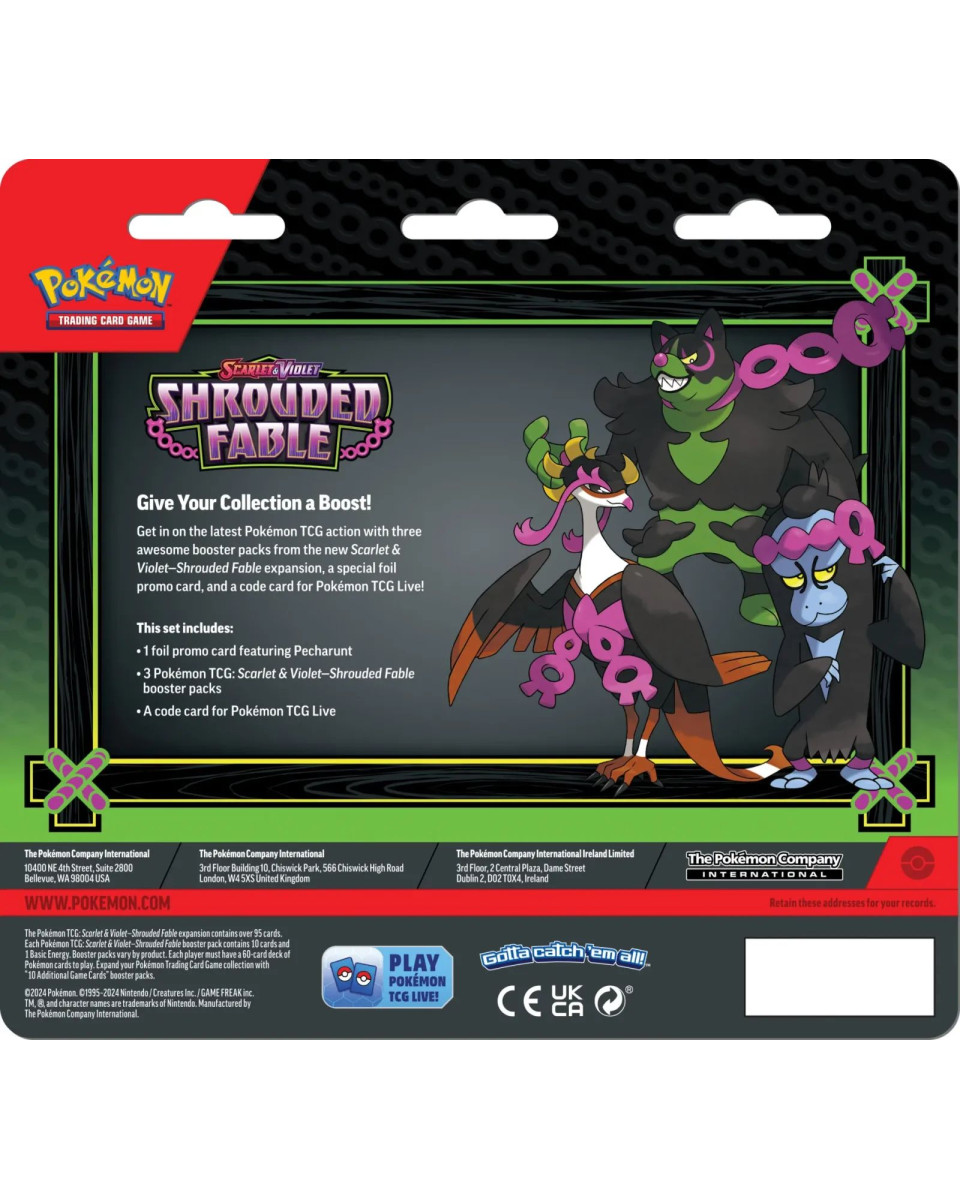 Board Game - Pokemon - TCG Scarlet & Violet 6.5 - Shrouded Fable 3-Pack Blister 