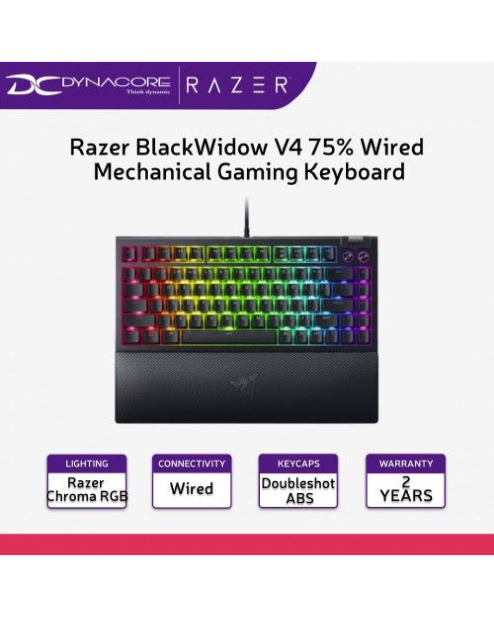 Tastatura Razer BlackWidow V4 75% US - Black 