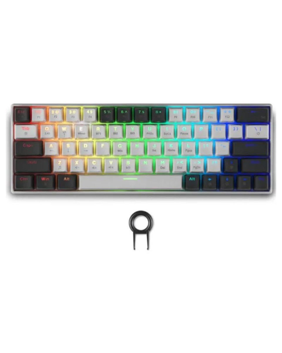 Tastatura Spartan Gear Pegasus 2 RGB Wireless - White / Grey 