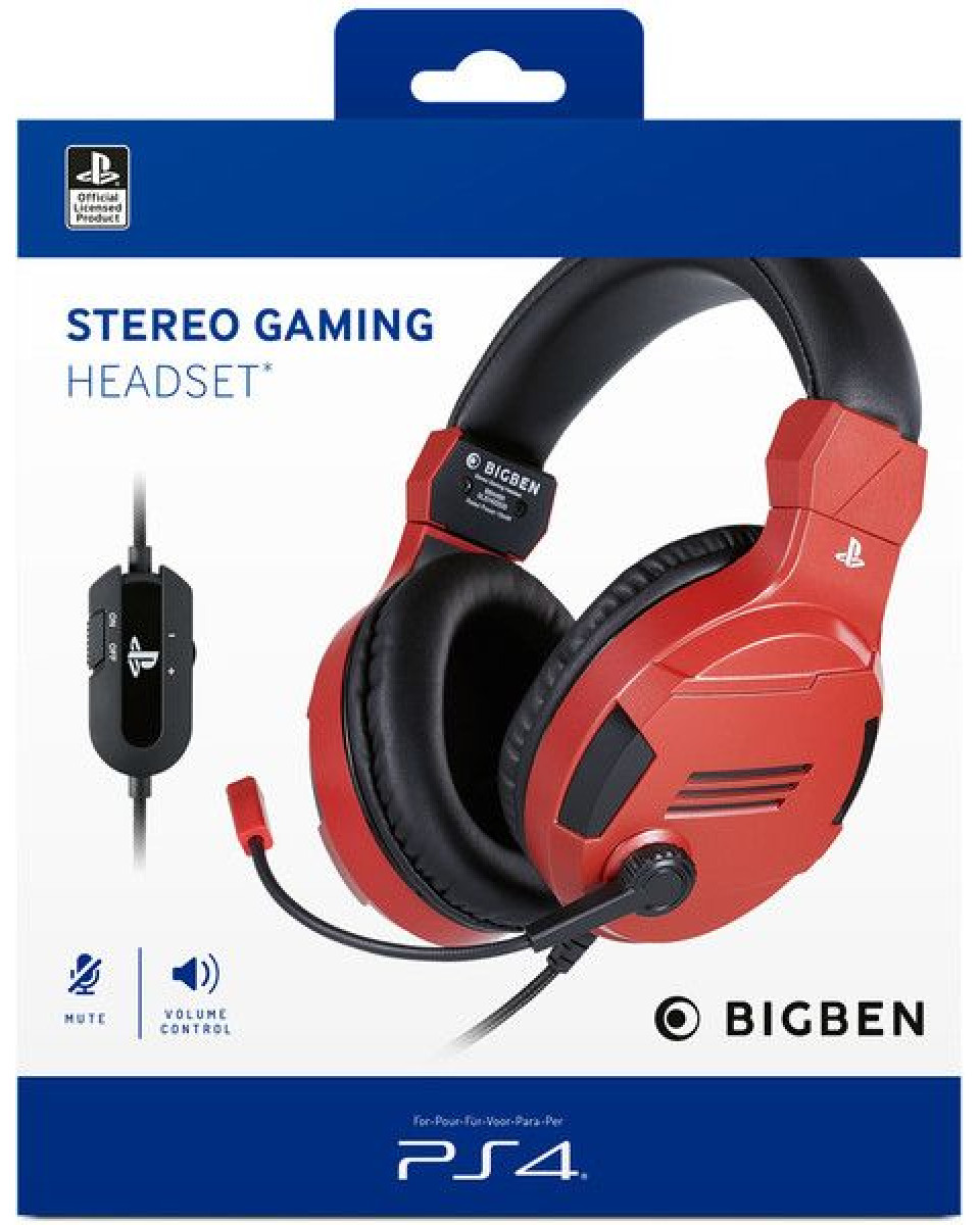 Slušalice BigBen Wired Stereo Headset - Red 