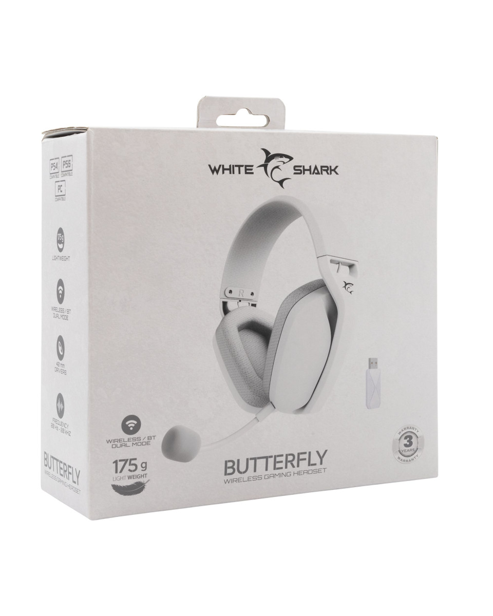 Slušalice White Shark Butterfly WGH 2442 White 