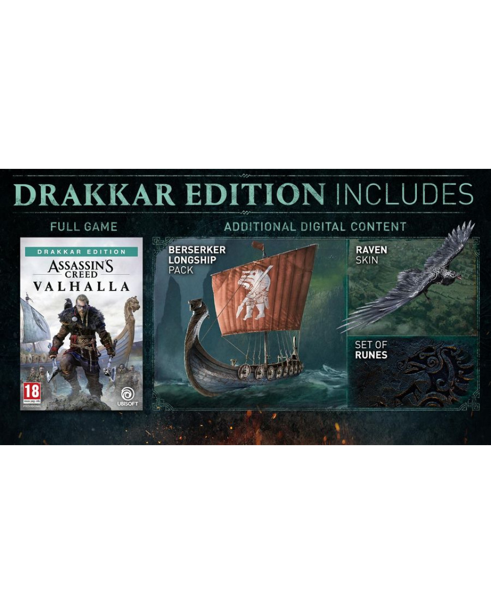 Ps4 Assassins Creed Valhalla Drakkar Special Day1 Edition 