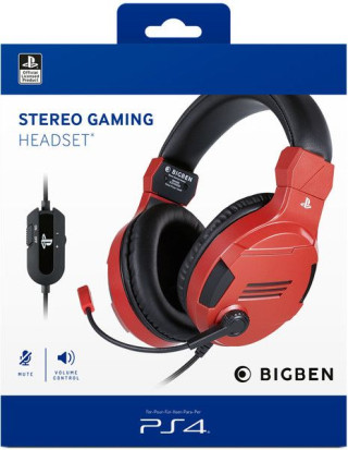 Slušalice BigBen Wired Stereo Headset - Red 