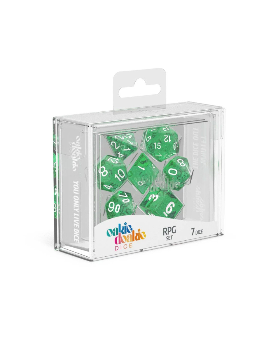 Kockice Oakie Doakie Dice RPG Set Speckled - Green (7) 